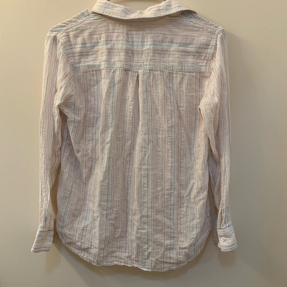 Rails | Rainbow Button Up Long Sleeve Top - image 3